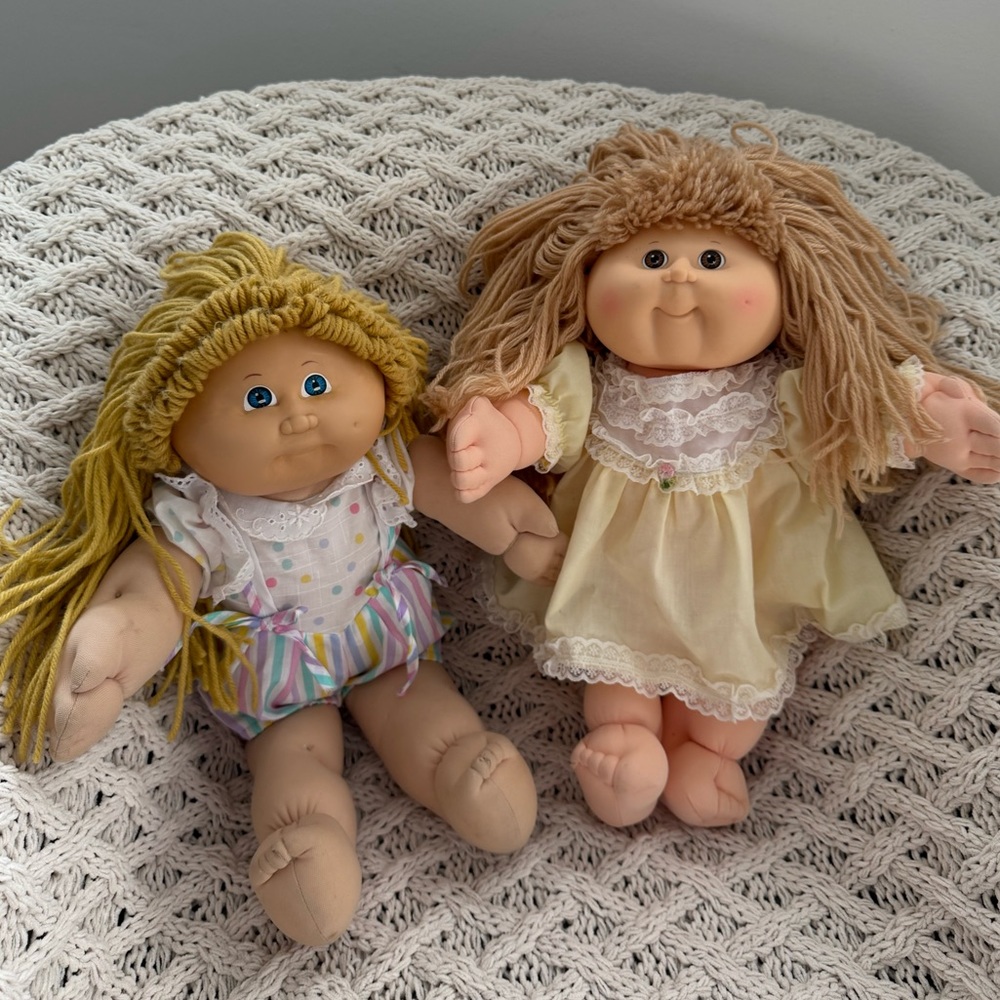 Set of Two Cabbage Patch Xavier Roberts Dolls 1982 and 1990
